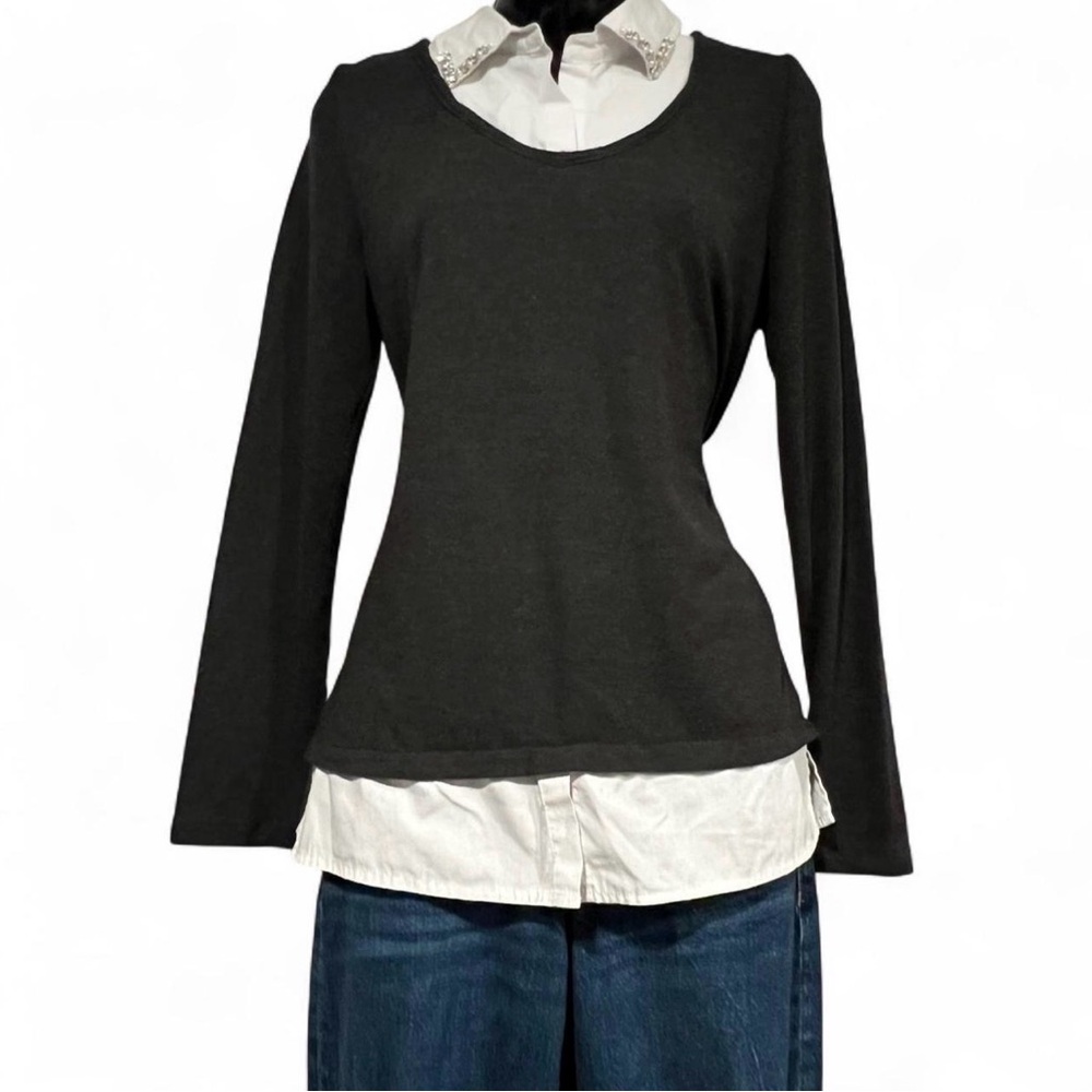 Preppy-coquette layered top 💕